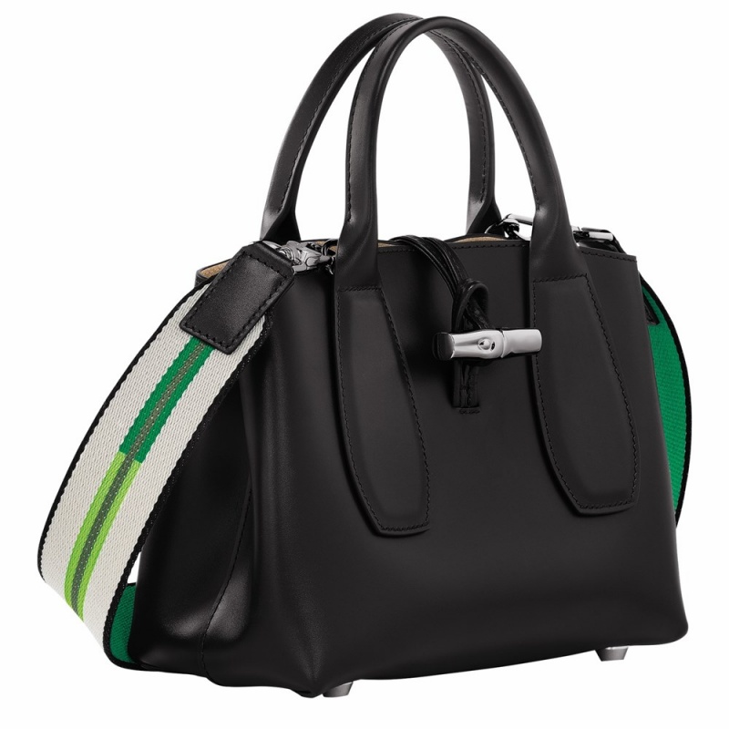 Black Longchamp Roseau S Women's Handbags